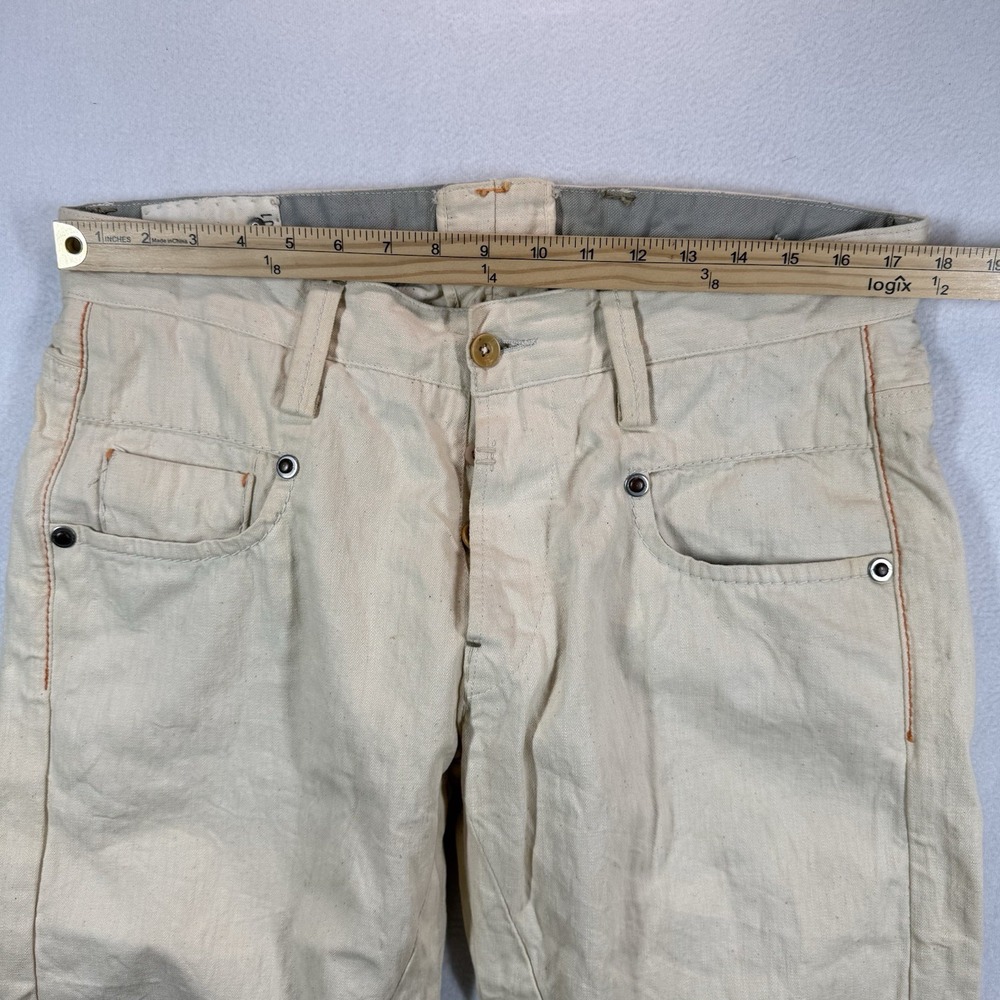 G-Star Raw Jeans Mens 34x32 Radar Loose‎ Ivory Canvas Workwear Utilitarian Japan - Picture 9 of 13